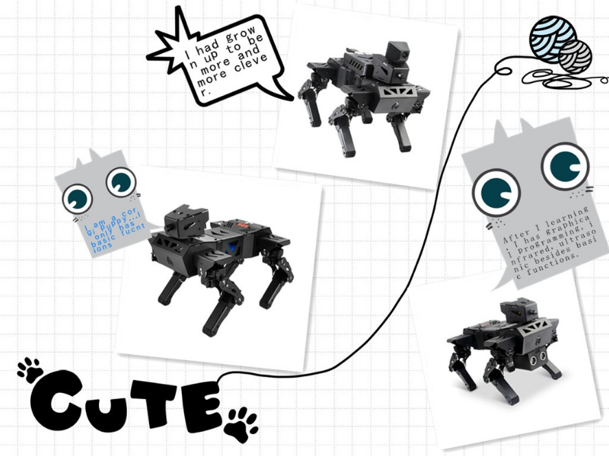 Analysis of three versions of corgi intelligent robot dog: basic version, graphical programming version, AI version