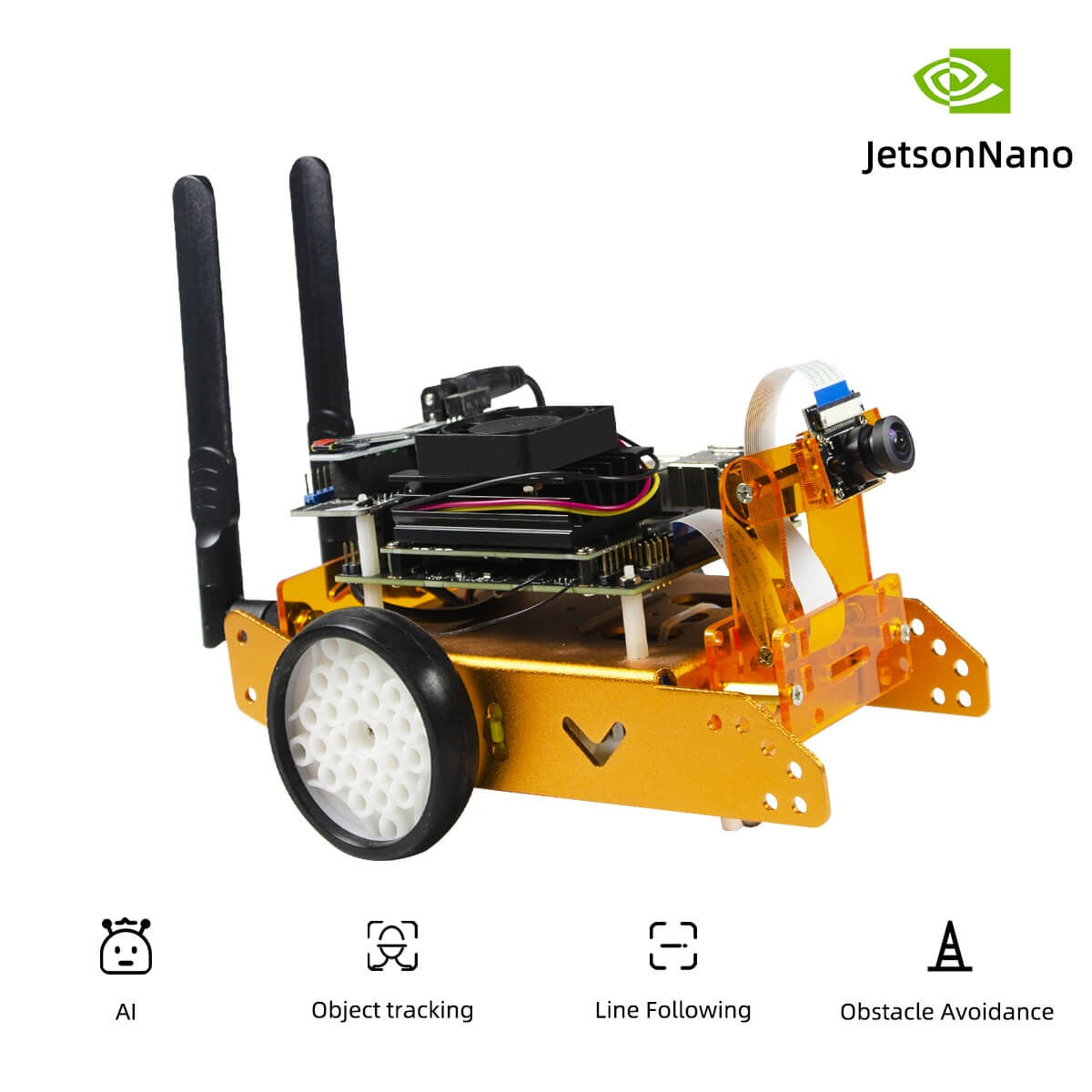 XiaoR GEEK JetBot1.0 AI programmable smart robot car with NVIDIA Jetson Nano development kits