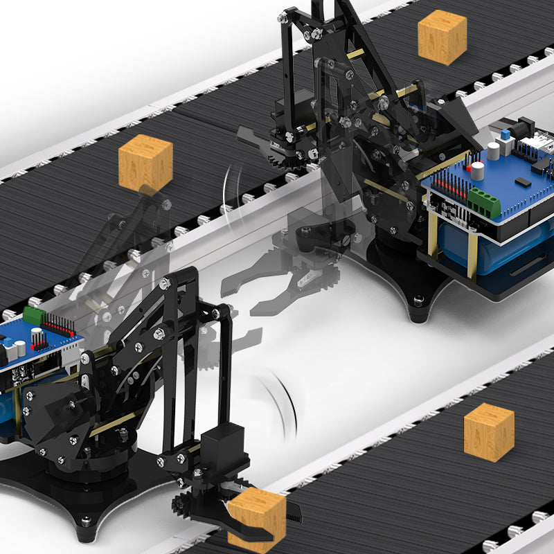 Kit de brazo de robot inteligente XR MINI, kits de ciencia 2 en 1 con 4 DOF para codificar coche