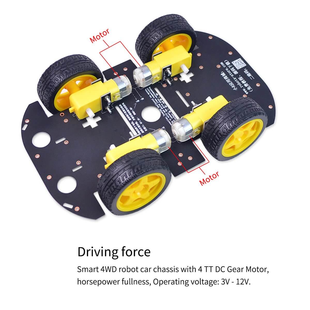 4 TT DC gear motor and voltage 3V-12V