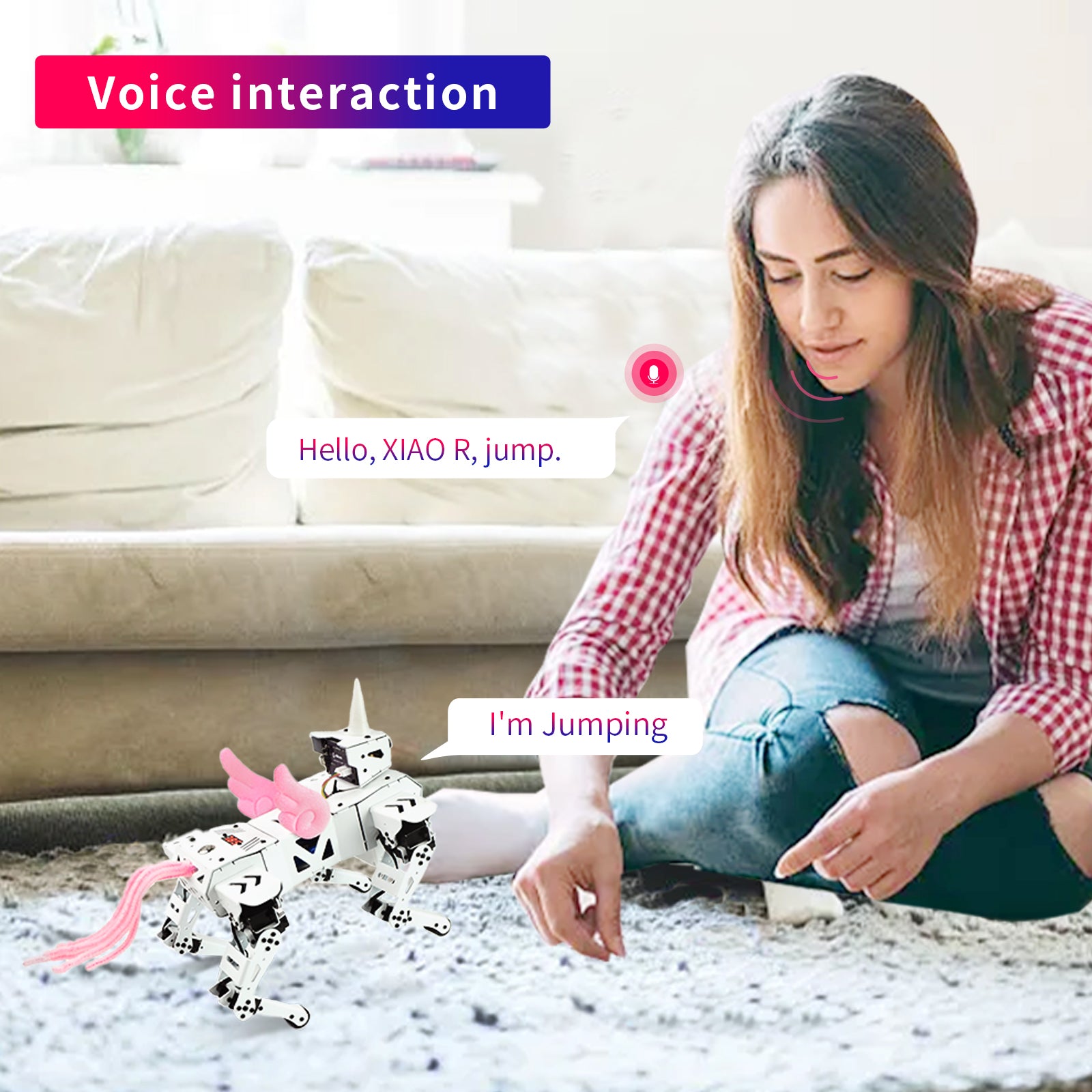 Remote Control Robotics Kit - Unicorn, Voice & APP Control, FPV, 13DOF Programmable Bionic Metal STEM Learning Toy, Open Source ESP32 Educational Project Gift for Teens Students & Adults