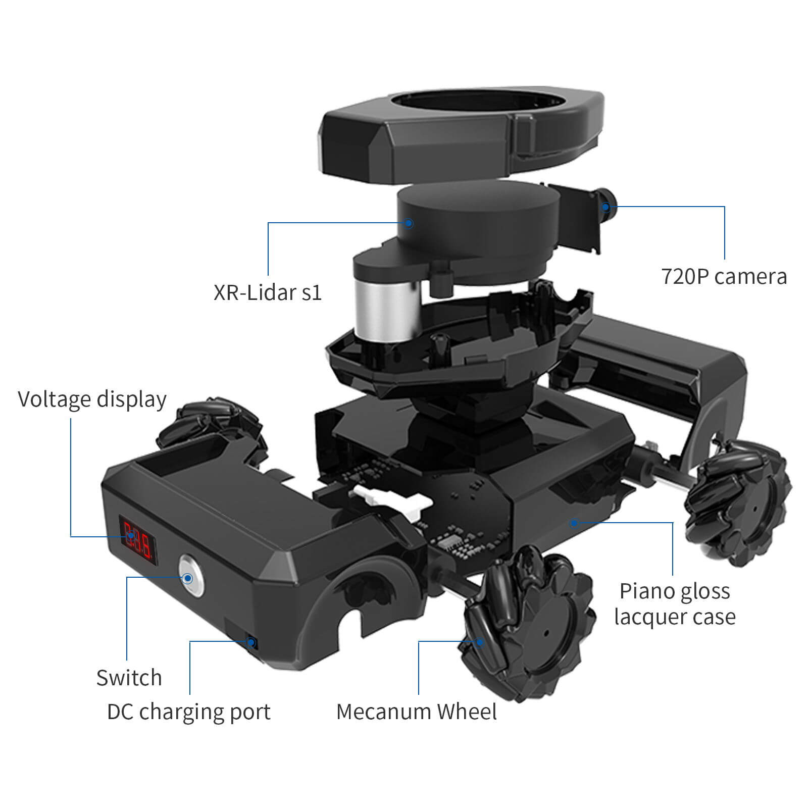 sunrise x3 ros2 lidar robot car instructure