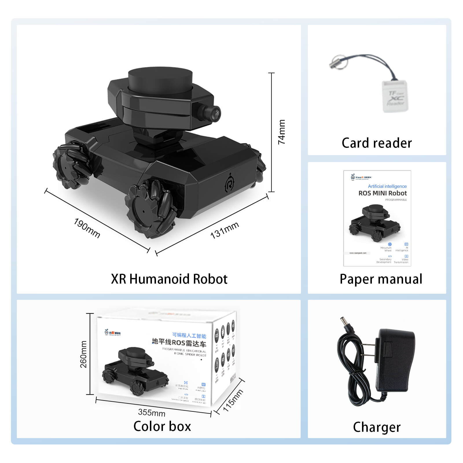 Sunrise X3 ROS2 Radar Mecanum Wheel Smart Robot Car