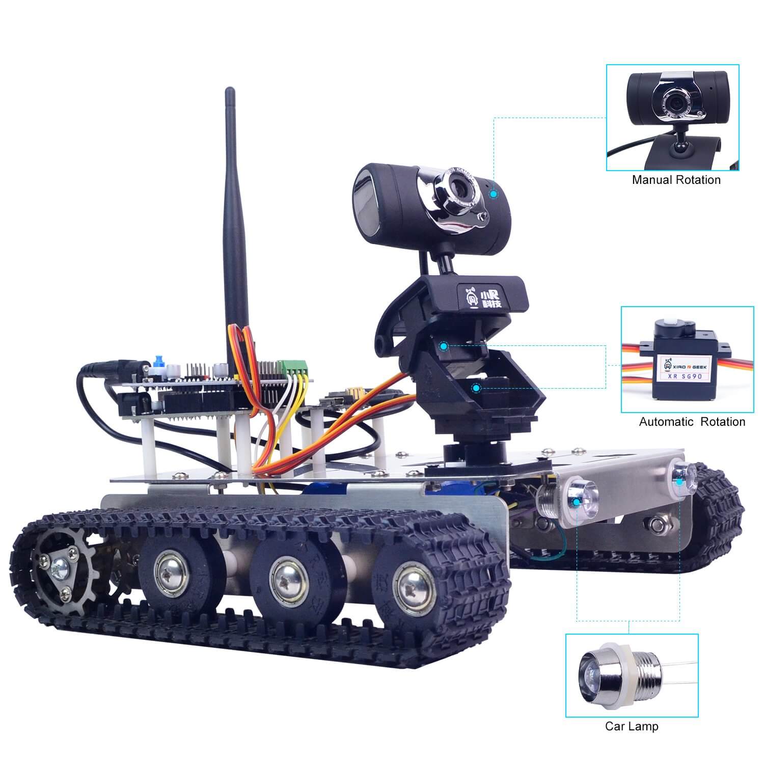 XR-GFS Smart programmable robot tank/car with Arduino UNO development kits