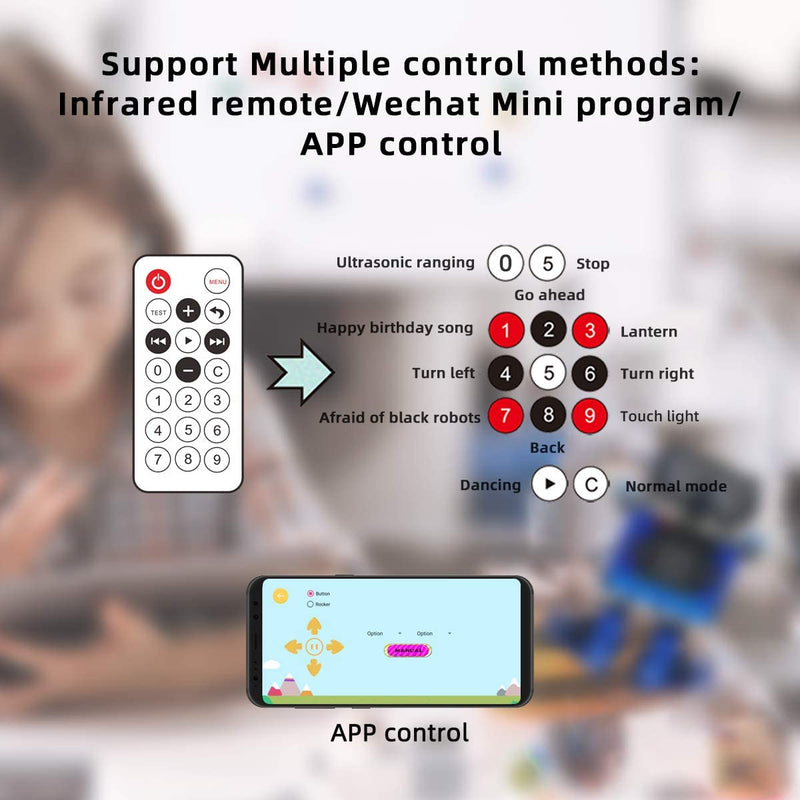 micro：bit Happybot K12 stem educational robot kit support multi control method